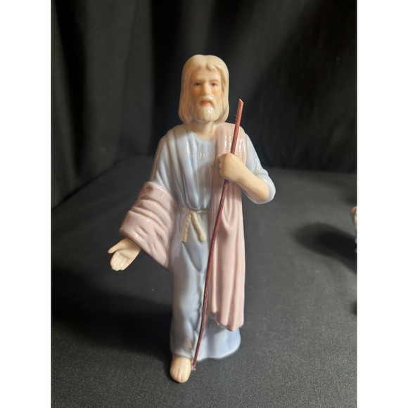 9 Piece‎ Porcelain Nativity Set Shepherd Nativity Scene Christmas Decor - Picture 5 of 16